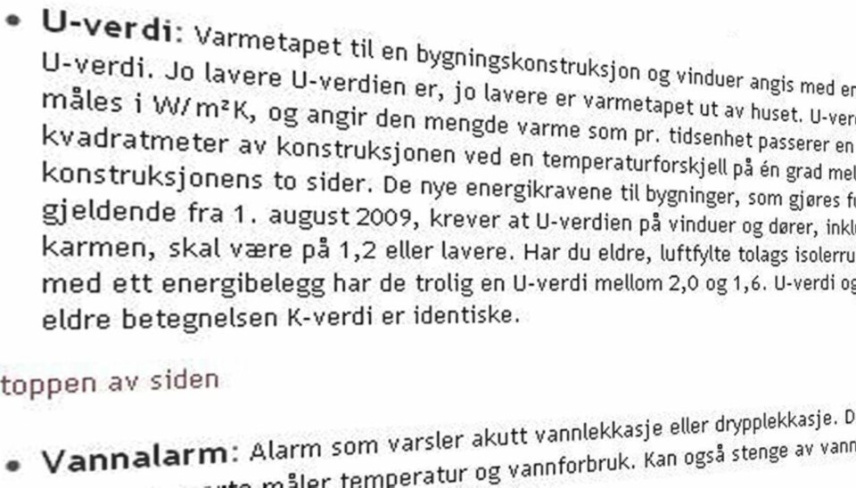 Ordliste for huseieren