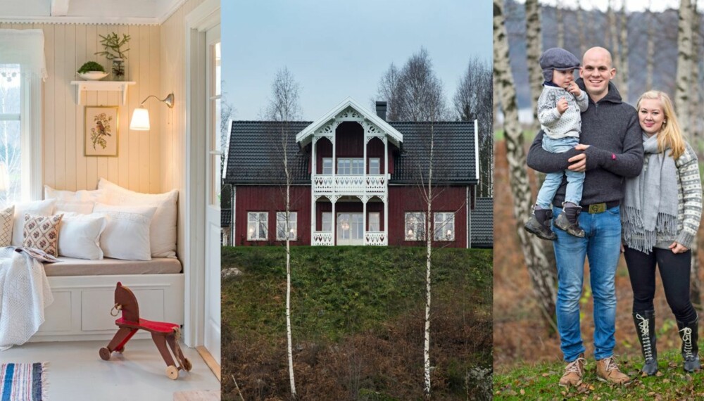 NYBYGD, GAMMELT HUS: Ekteparet Camilla (25) og Oddvar (27) Heddeland med Aslak (2,5) på armen ønsket seg et sveitserhus, og bryllupsnatten for fire år siden sto det klart for innflytning. NYBYGD, GAMMELT HUS: Ekteparet Camilla (25) og Oddvar (27) Heddeland med Aslak (2,5) på armen ønsket seg et sveitserhus, og bryllupsnatten for fire år siden sto det klart for innflytning.
