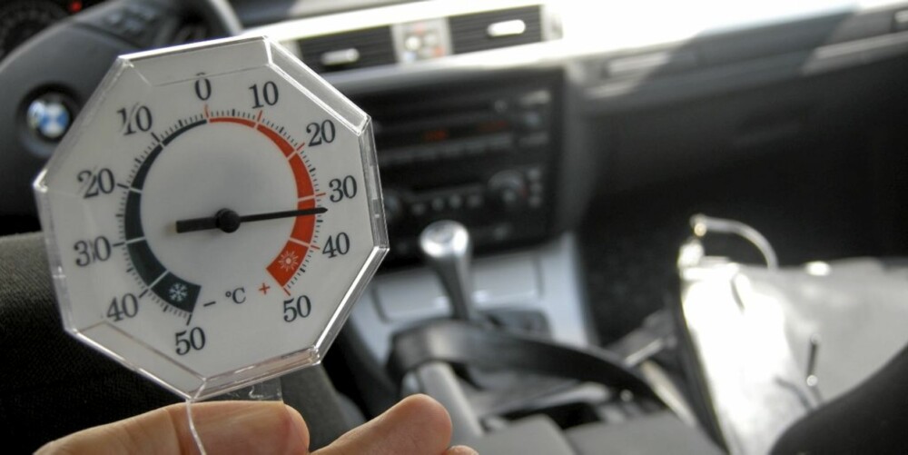 SVETTE: Høye temperaturer i bil er ekstra farlig fordi lufta er stillestående