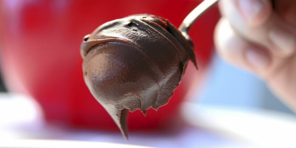 Dessert av bare sjokolade og vann