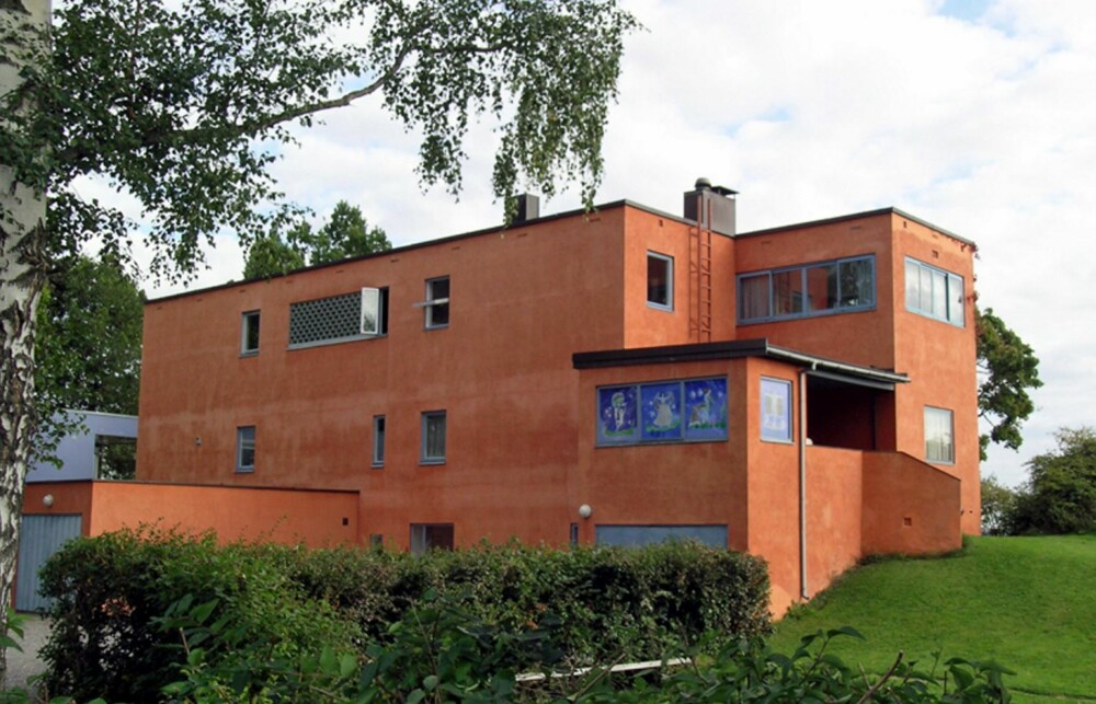 IKONBYGG: Villa Riise på Hamar kan sies å være et av funksjonalismens ikonbygg, tegnet av Arne Korsmo og Sverre Aasland. Huset er reist i pusset mur.