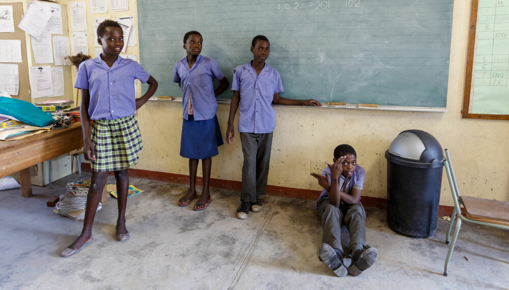 UTDANNING ER VIKTIG: Disse skolebarna i Kavango i Namibia får en sjanse til et liv ut av fattigdommen takket være at de får utdanning.