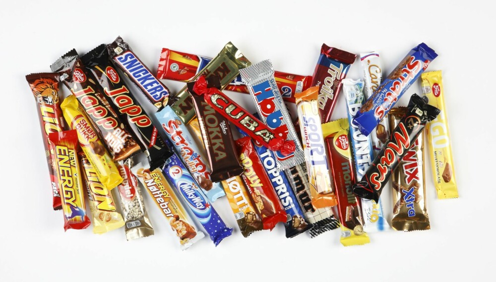 TEST AV SMÅSJOKOLADE: Disse sjokoladene inneholder færrest og mest kalorier. FOTO: Petter Berg