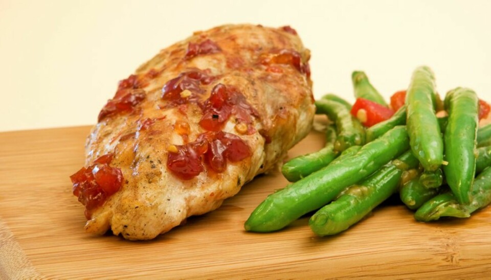 MIDDAG: Lavglykemisk måltid med marinert kylling med bønner