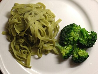 GRØNNSAKSPASTA: 125 gram grønnsakspasta tilsvarer 50 gram kokte grønnsaker.