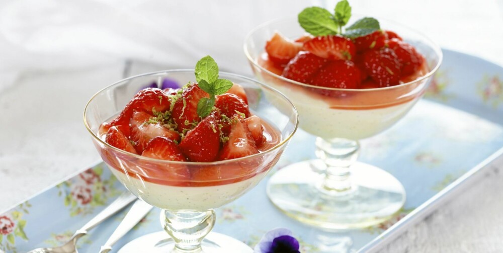 PANNA COTTA: Denne glutenfrie desserten kan serveres i stetteglass for ekstra høy partyfaktor. Den er også uten egg. PANNA COTTA: Denne glutenfrie desserten kan serveres i stetteglass for ekstra høy partyfaktor. Den er også uten egg.
