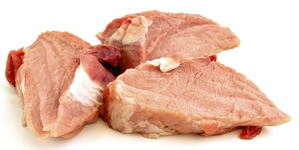 RØDT: Svinekjøtt regnes i Norge som rødt kjøtt.