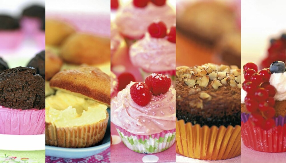 LITT SUNNERE: Her er oppskriftene på cupcakes som er litt sunnere.