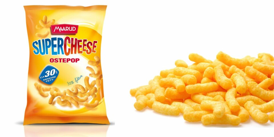 OSTEPOP: Du sparer 30 kcal/100 gram ved å velge Maaruds nyhet Supercheese Ostepop. FOTO: Produsenten og Thinkstockphotos