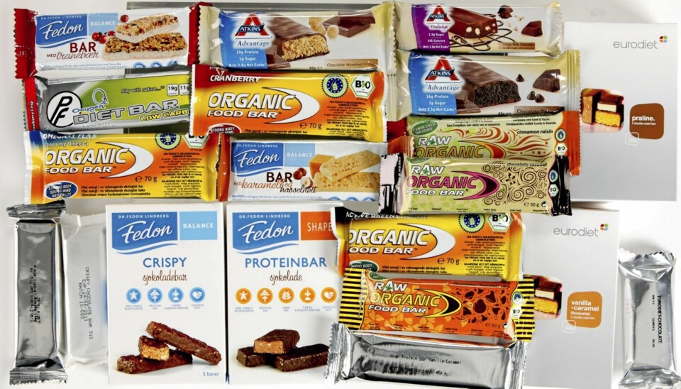 TEST: DinKost.no har sjekket næringsinnholdet i 19 slankebarer du kan spise som mellommåltid eller snacks, i stedet for sjokolade, søt yoghurt, muffins og lignende.