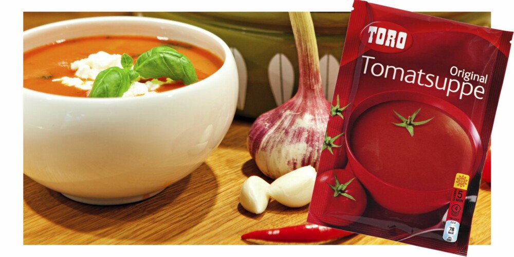 TOMATSUPPE: Suppen blir enda sunnere hvis du fyller på med ekstra tomater. TOMATSUPPE: Suppen blir enda sunnere hvis du fyller på med ekstra tomater.