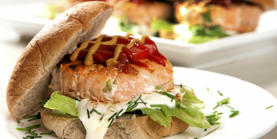 FISK: En lakseburger er sunn og kjapp hverdagsmat.