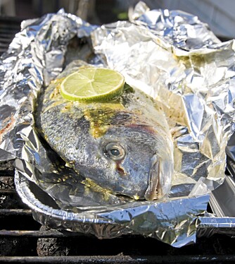 BESKYTTER: Steker du fisk eller kjøtt i folie på grillen, blir maten beskyttet mot mutagener.