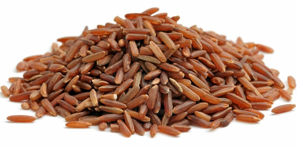 RØD RIS: Den røde risen er nokså klebrig og har en intens smak.