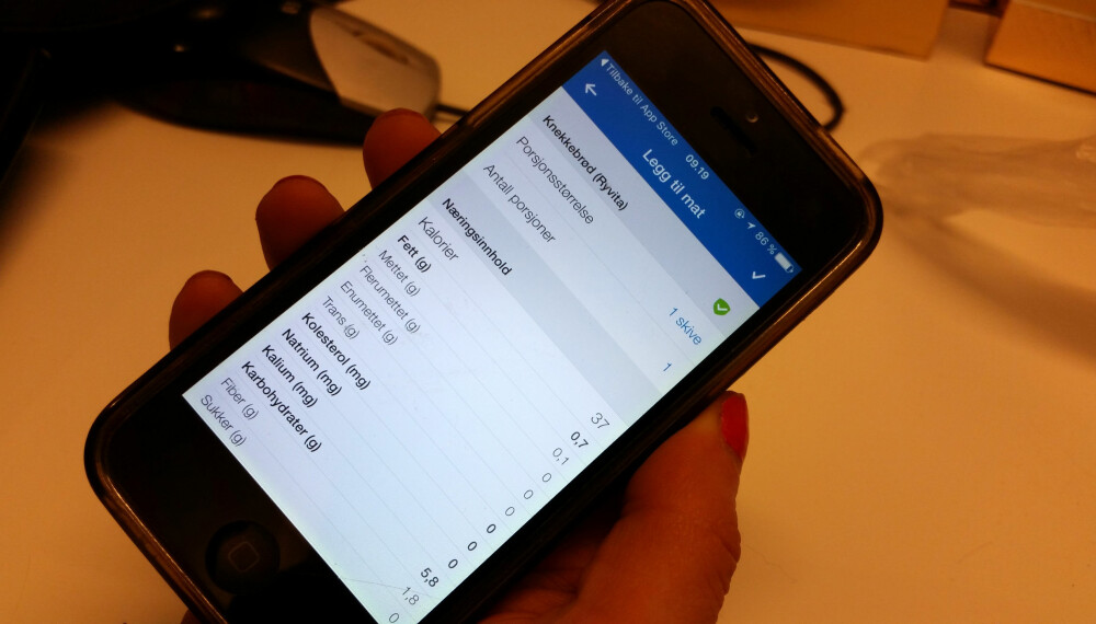 SLANKE-APP: Vi har testet hvor enkle og  motiverende syv ulike slanke-apper er å bruke. FOTO: Mari Parelius Wammer