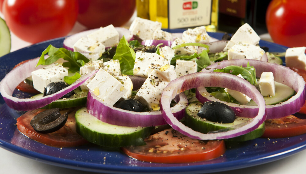LUNSJ: Gresk salat med oliven er godt og mettende til lunsj.