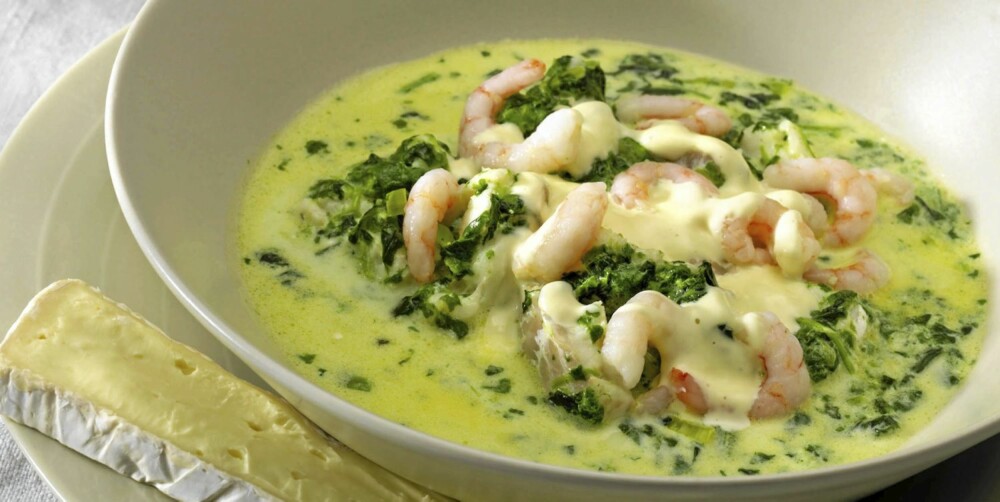 PROTEINKILDE: Grønn fiskegryte med reker og aioli er en fiskemiddag med lite karbohydrat. PROTEINKILDE: Grønn fiskegryte med reker og aioli er en fiskemiddag med lite karbohydrat.