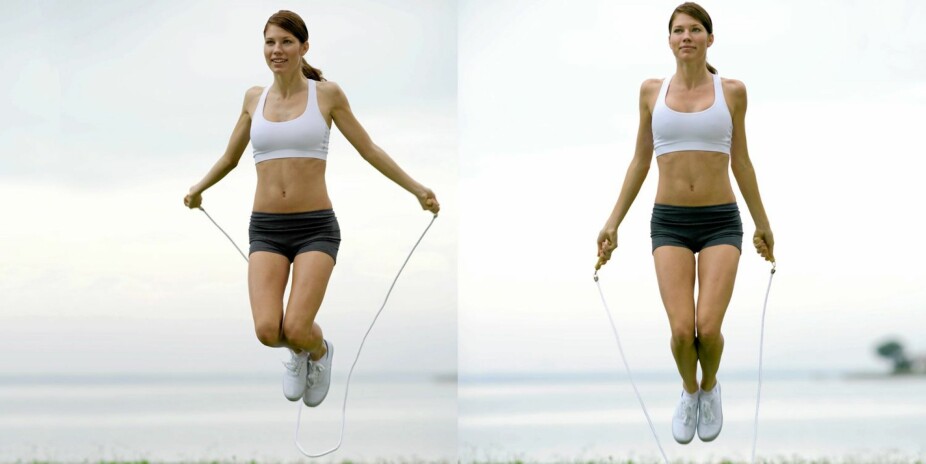 EFFEKTIVT: Kun ti minutter med hoppetau kan være tilsvarende det du forbrenner gjennom en halv times joggetur.