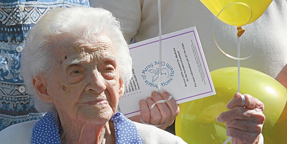 VAR VERDENS ELDSTE: Edna Parker ble 115 år gammel, og døde i 2008. Hun var registrert i Guinnes Rekordbok som verdens eldste. Har danskene rett, må hun ha sett fryktelig ung ut som middelaldrende.