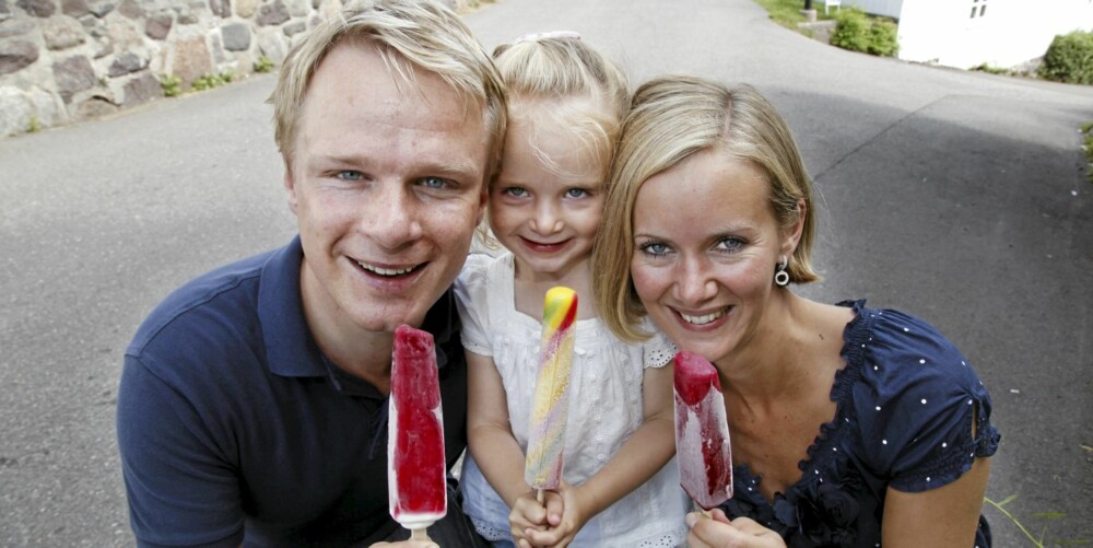 DATTER: Inger Lise og David med datteren Filippa (3 1/2 år).