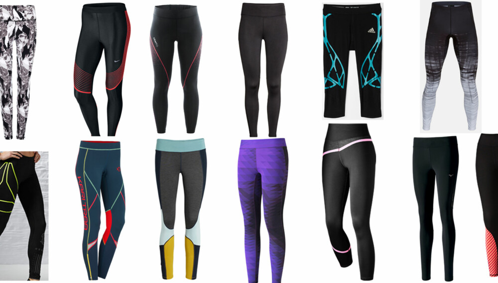TEST AV TRENINGSTIGHTS: Vi har testet 13 forskjellige tights! FOTO: Produsentene TEST AV TRENINGSTIGHTS: Vi har testet 13 forskjellige tights! FOTO: Produsentene