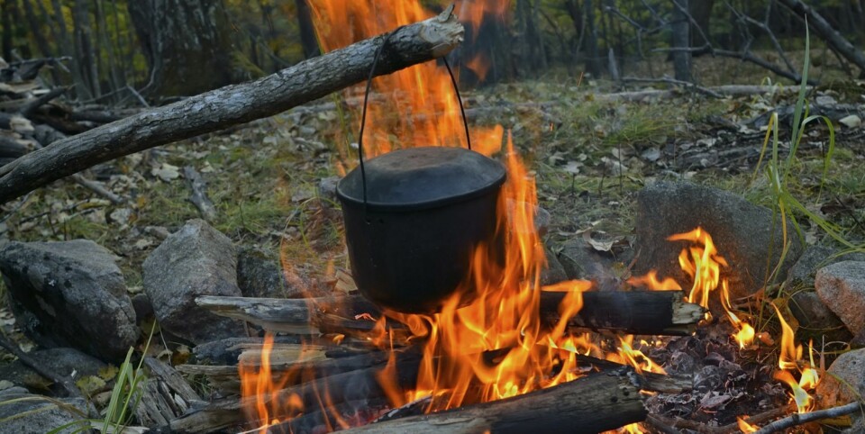 KJERRING: Ordet «kjerring» har minst to betydninger. I bålsammenheng er det ensbetydende med en stokk der du henger kaffekjelen.