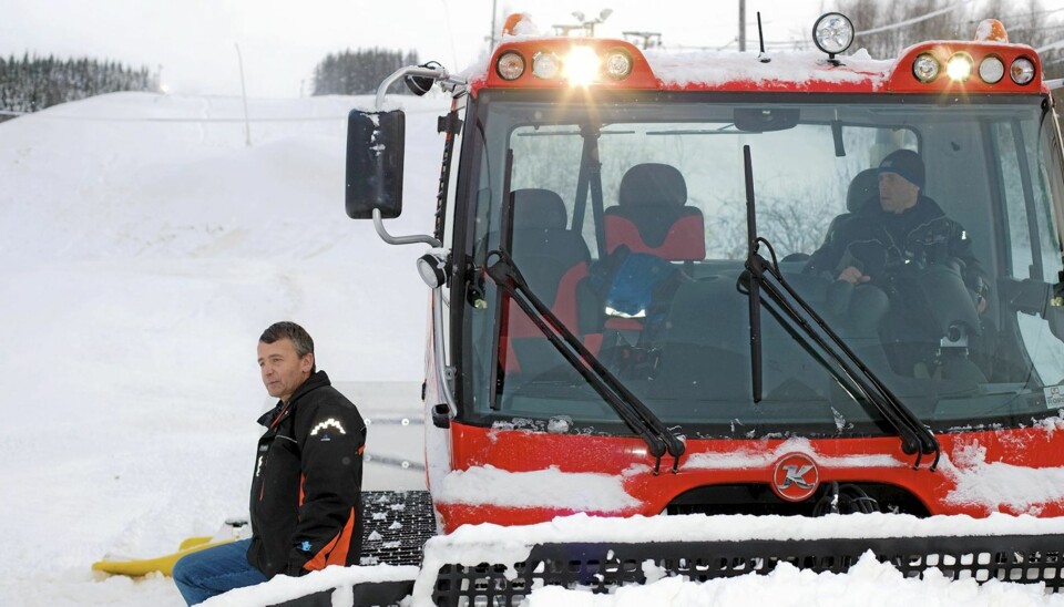 HURDAL: Steinar Tømta har gode snøforhold og er klare for helgen.