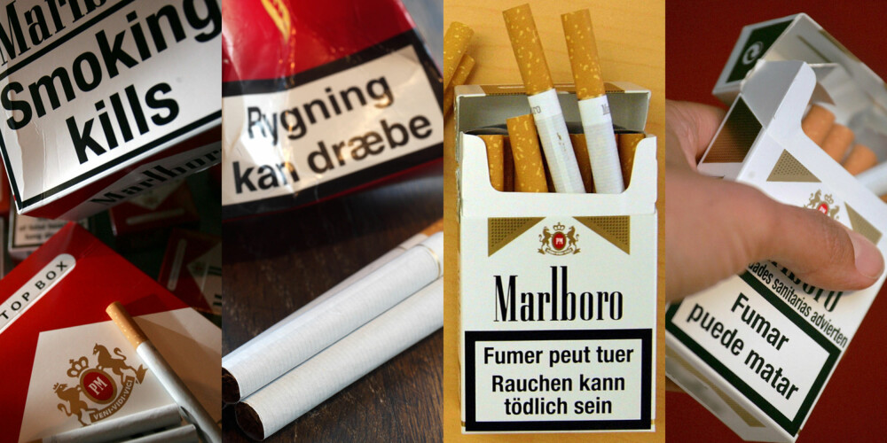 PÅ NORSK, TAKK: Importert tobakk må inneholde en helseadvarsel på mottakerlandets språk. Det er forbudt å innføre tobakksvarer til Norge som ikke er merket med  «Røyking dreper» eller «Røyking er svært skadelig for deg og dine omgivelser».