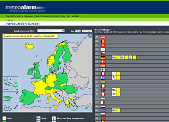 EKSTREMVÆRVARSEL: Meteoalarm holder deg oppdatert på ekstremvær i Europa.