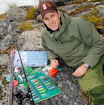 Så mye fiskeutstyr fikk Håkon Gregersen for 500 kroner på Biltema.