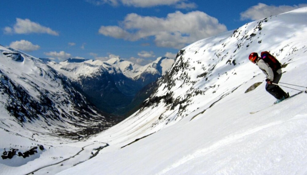 VAKKERT: Frikjøring på Stryn er noe av det vakreste Petterson har vært med på. VAKKERT: Frikjøring på Stryn er noe av det vakreste Petterson har vært med på.