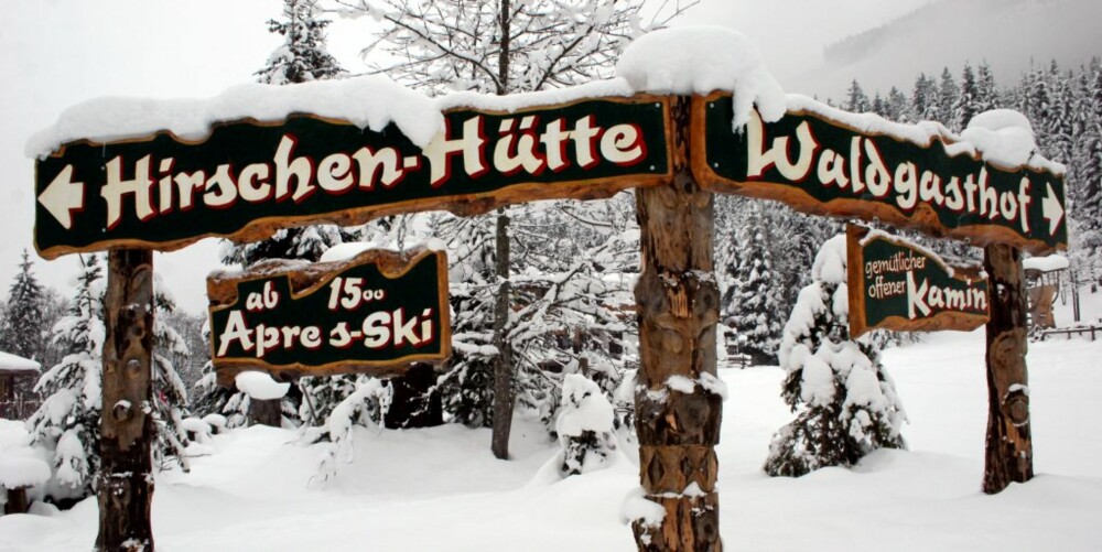 APRES-SKI: I bunnen av den svarte løypen står dette skiltet. Lårene dine trygler deg om å ta imot invitasjonen til en liten pause med innlagt aperitiff. APRES-SKI: I bunnen av den svarte løypen står dette skiltet. Lårene dine trygler deg om å ta imot invitasjonen til en liten pause med innlagt aperitiff.