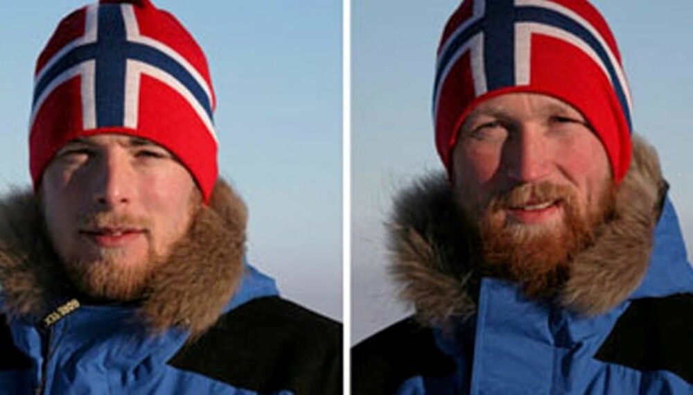 SNART I MÅL: Rune Malterud (t.v.) og Stian Aker i Missing Link. 
Amundsen Omega-3 South Pole Race