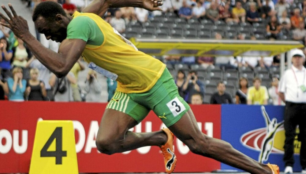 SUPERGENER: Usain Bolt løper raskere enn alle andre i verden. Her på 200-meter under VM i Berlin.