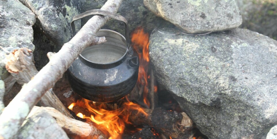 VIND: Hvis det blåser kraftig, må bålet bygges bak en steinvegg eller du må kanskje legge en steinborg rundt hele bålet.