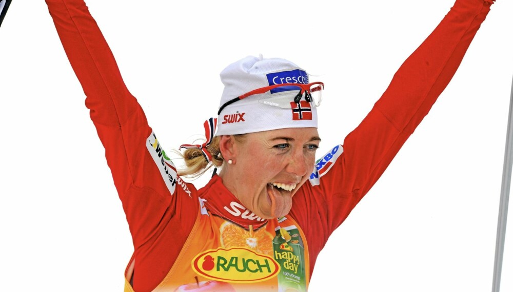 VIL HA GULL:  Her jubler Kristin Størmer Steira for sølv i et renn i Tsjekkia. Nå satser hun på gull i OL i Kanada.