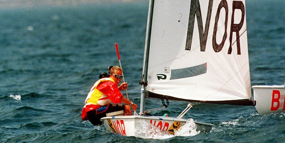 BARCELONA 1992: Linda Andersen tok gull med europajolle i seiling.