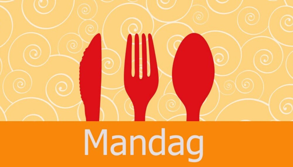 MANDAGSMENY: Blåbærsmoothie, pastasalat med spekeskinke og burritos.
