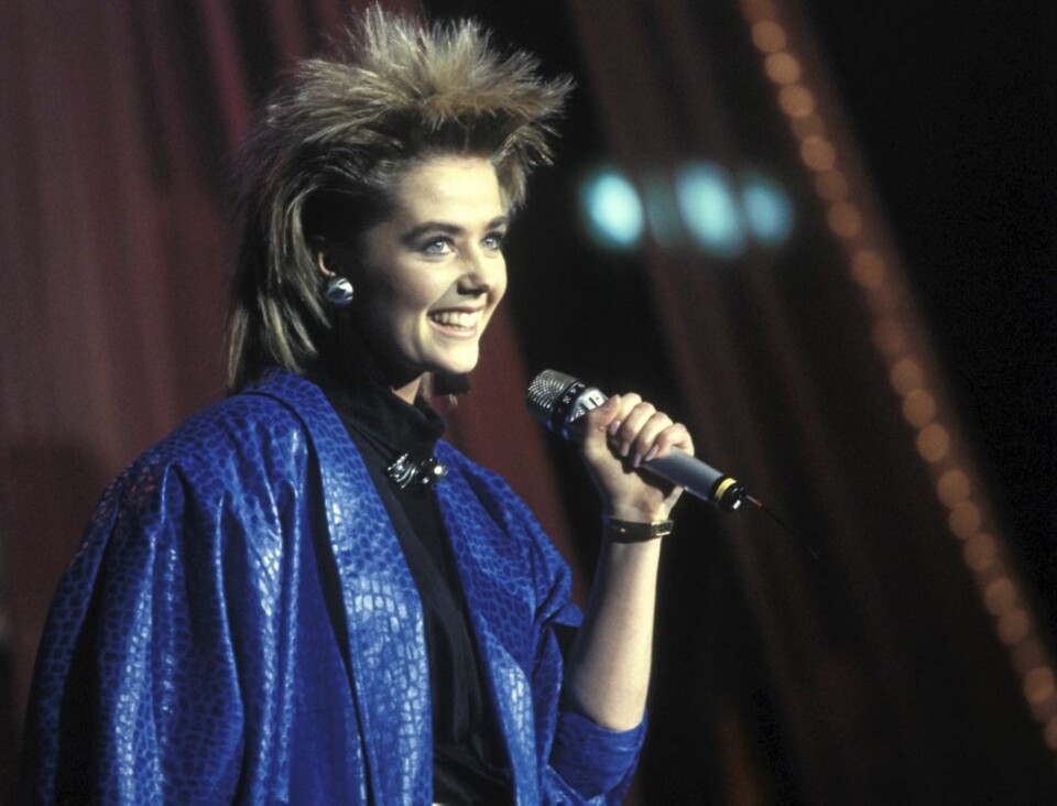 HØYT HÅR: Hadde Kate Guldbrandsen fjernet smøreklister før hun entret Grand Prix scenen i 1987?