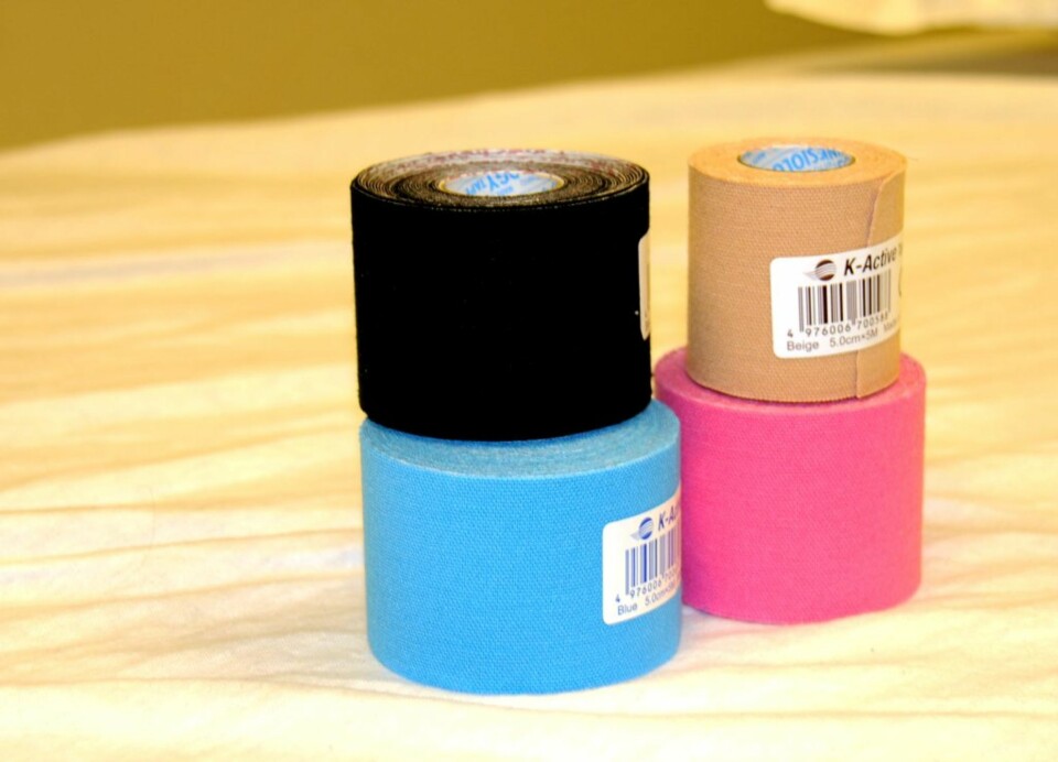 VERDT Å PRØVE: Kinesiologisk teip har vært brukt på belastningsskader, veldig sliten muskulatur og begynnende plager med leddbånd.