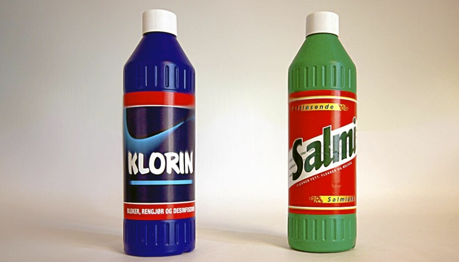 BLANDE KLOR OG SALMIAKK: Blanding av rengjøringsmidler som innholder hypokloritt (Klorin) og ammoniakk (Salmiakk) danner den giftige gassen kloramin.