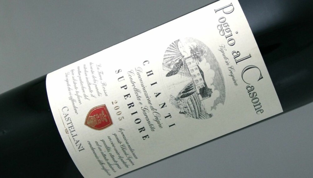 SANGIOVESE: Poggio al Casone Chianti Superiore 2005 er laget på 90 % sangiovese og 10 % canaiolo.