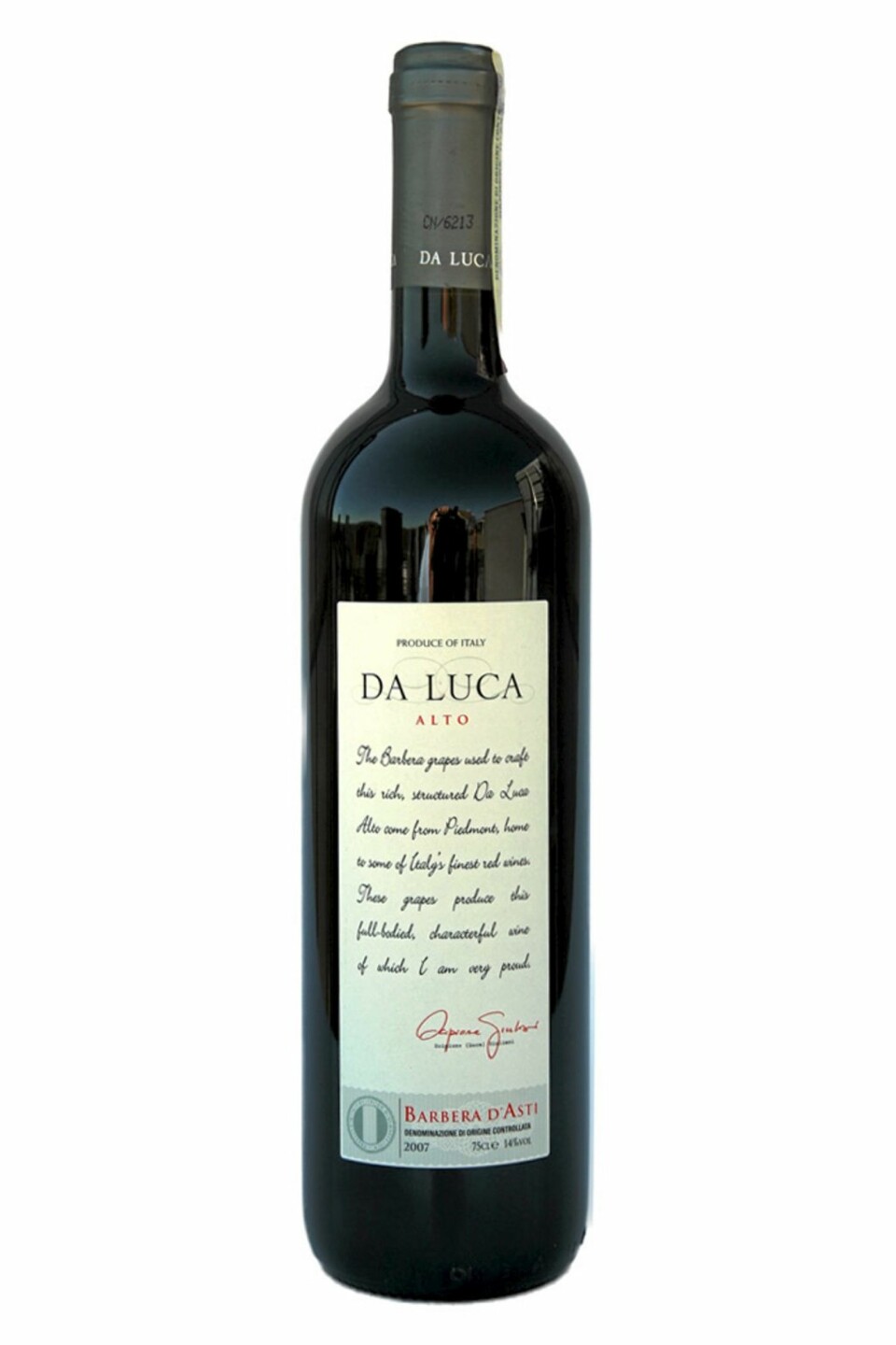 SAFTIG: Da Luca Alto Barbera d'asti 2007 er saftig og frisk på smak og vil derfor passe fint til ribbe.