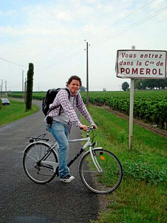 LEI SYKKEL: Sykkel er et godt egnet fremkostmiddel. I Pomerol er avstandene små.