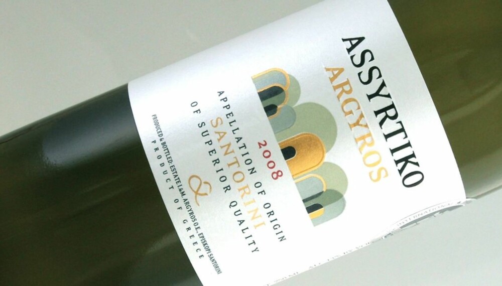 ASSYRTIKO: Argyros Assyrtiko er laget på Hellas¿ kanskje beste hvitvinsdrue.