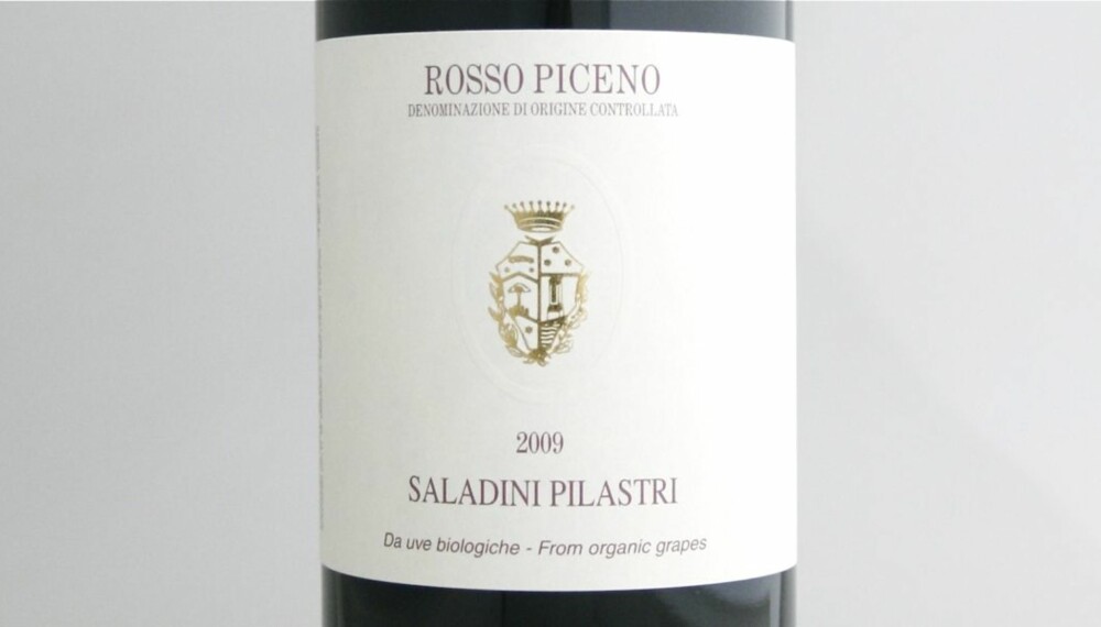 TOPP 10 RØDVIN: Saladini Pilastri Rosso Piceno 2009 ligger på tiendeplass.