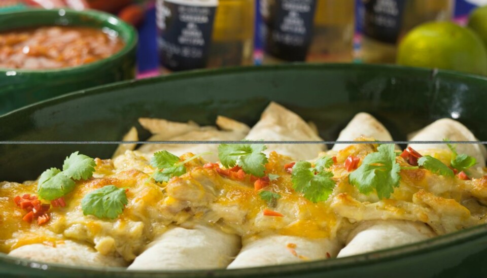 Dette er en rett hele familien vil like! Myke tortilla-lomper med en fyldig kyllingstuing serveres på meksikansk vis med rømme og salsa.