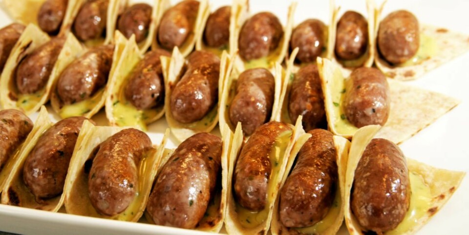 LAMMETAPAS: Lammepølse i lompe Foto: Peter Nagy, Vi Menn