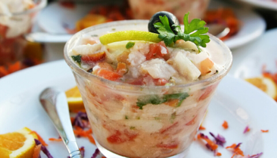 Ceviche er en salat som opprinnelig kommer fra Peru.
