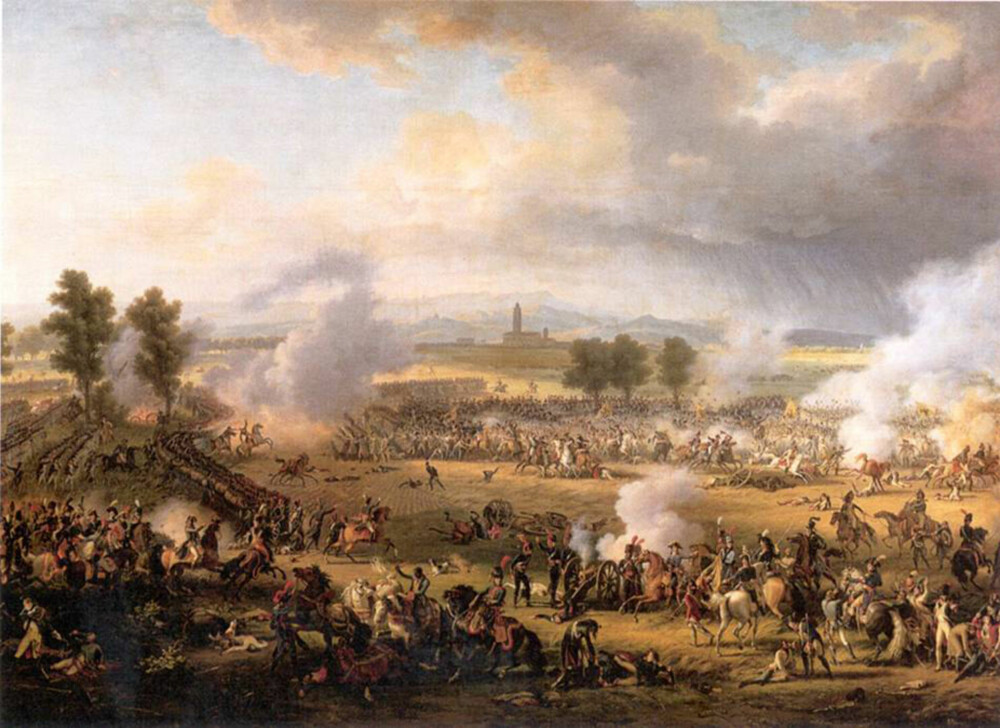 SLAGET: Slik forestilte maleren Louis-François Lejeune seg at det gikk for seg ved Marengo i 1800.
